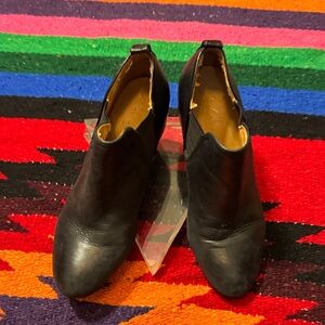 Black Leather Ankle Boots